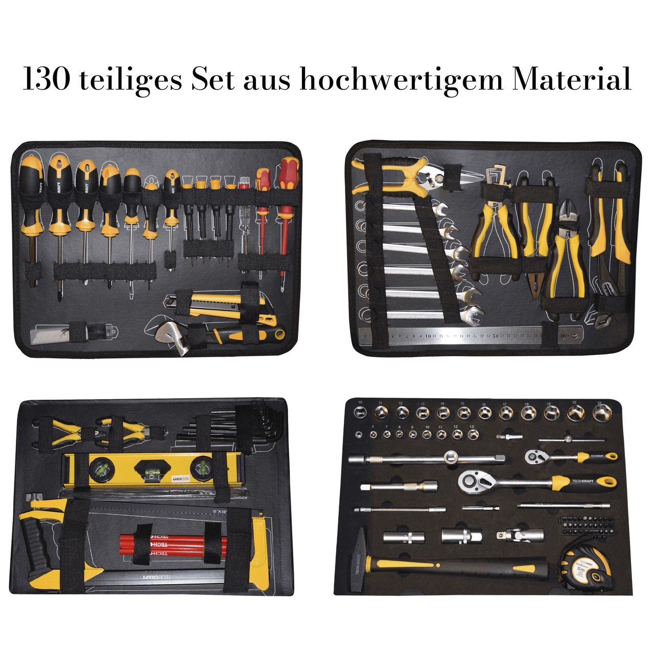 TECH-CRAFT Werkzeugkoffer 130 tlg.