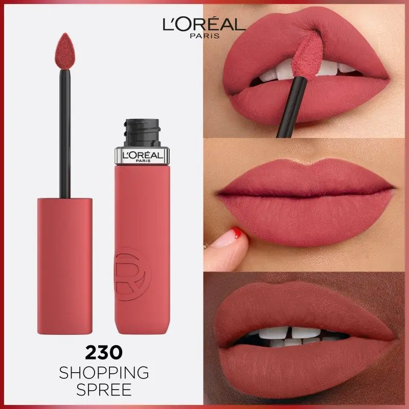 L'Oréal Paris Matte Resistance течни кармин 230 Shopping Spree