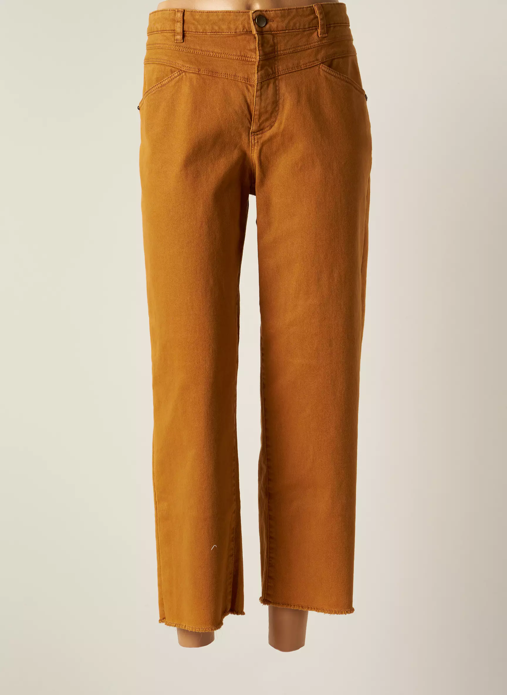 One Step Pantalons Droits Femme couleur marron