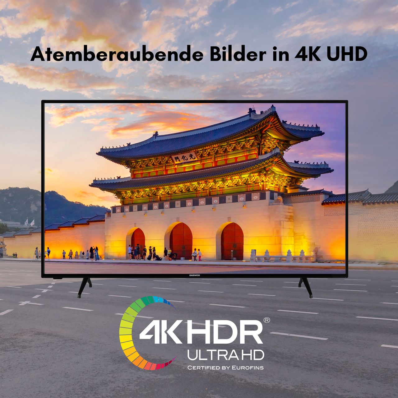 Daewoo Daewoo Android TV 50 Zoll Fernseher (4K UHD Smart TV, HDR Dolby Vision, Dolby Atmos)
