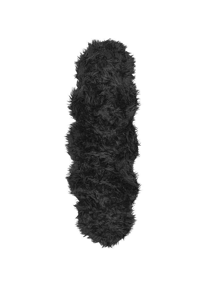 Beliani Schaffell MAMUNGARI in Schwarz - (W) 60 x (H) 6 x (L) 180 cm günstig kaufen onesize