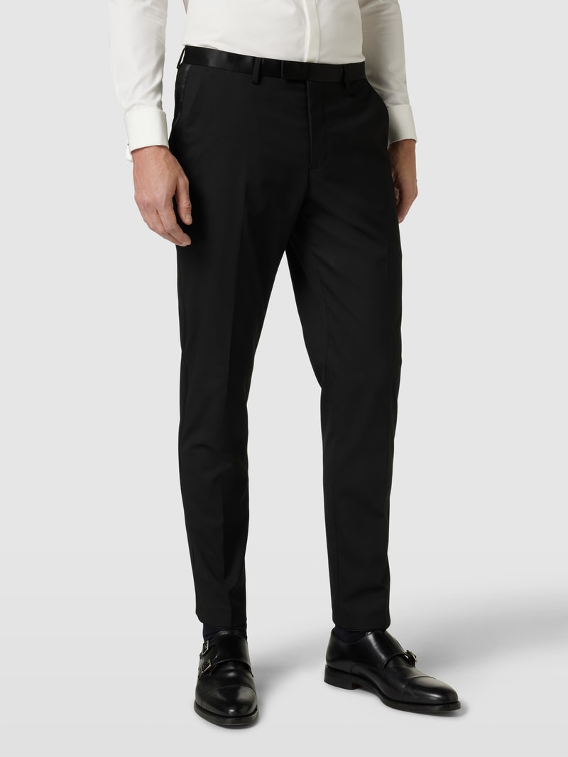 Anzughose mit Gesäßtaschen in schwarz