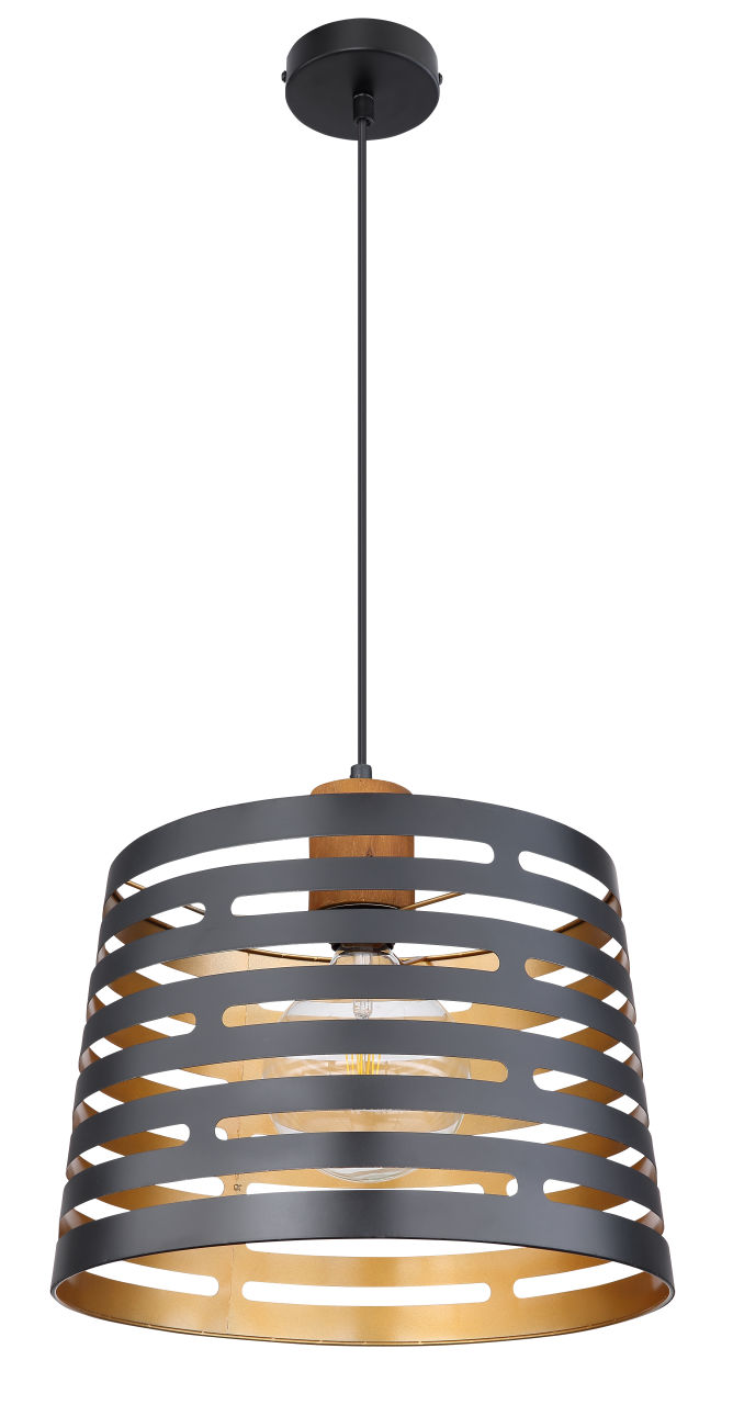 Globo Lighting - ABLONA - Hängeleuchte Metall schwarz matt, 1x E27