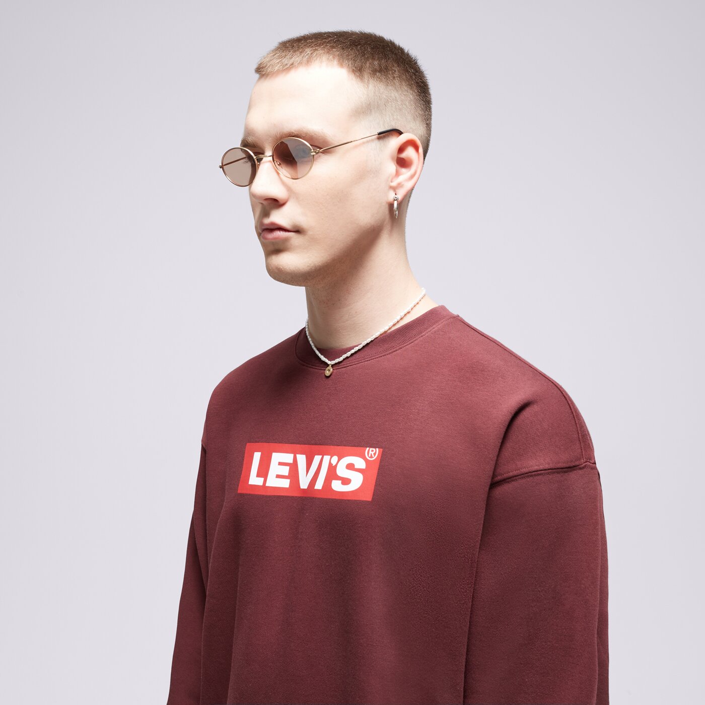 LEVI'S SWEATSHIRT RELAXD GRAPHIC CREW Dunkelrot