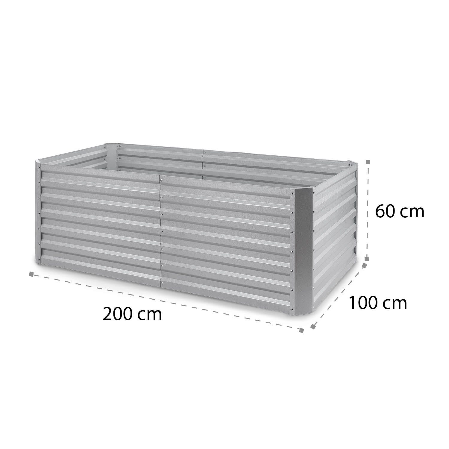 blumfeldt Hochbeet High Grow Straight, Pflanzkübel Outdoor Balkon außen groß Metall Garten