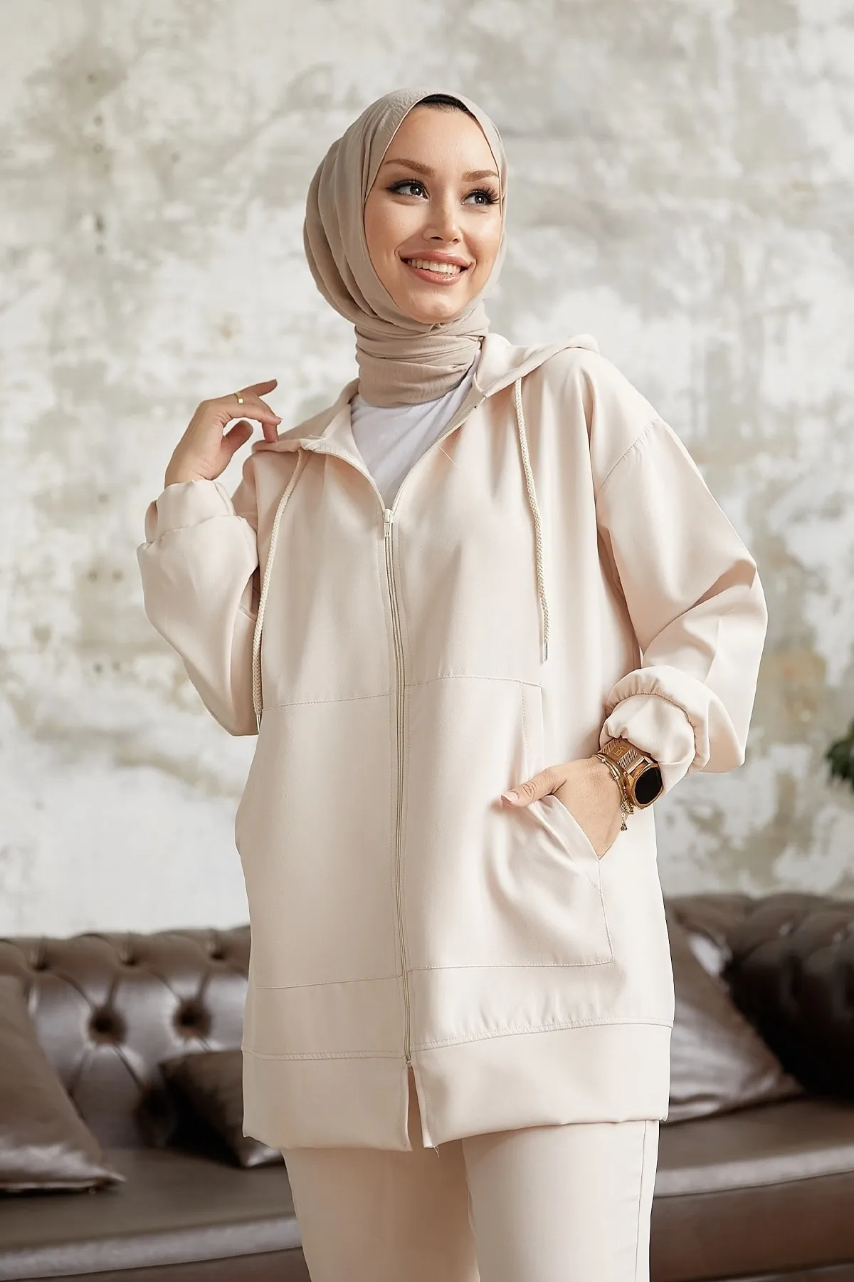 InStyle  Amor Basic Zweiteiliger Anzug – Creme