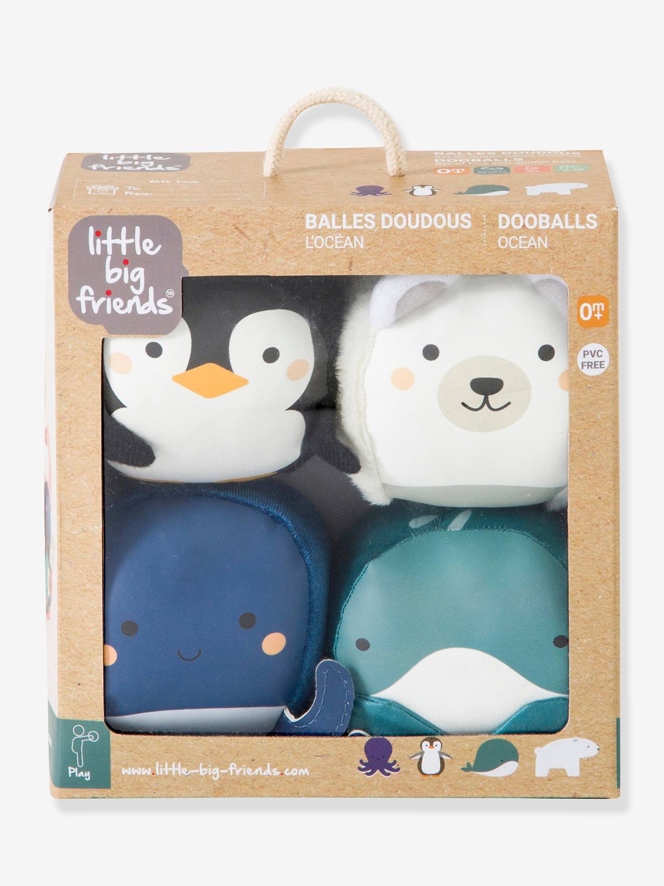 4er-Set Baby Spielbälle DOOBALLS LITTLE BIG FRIENDS - mehrfarbig