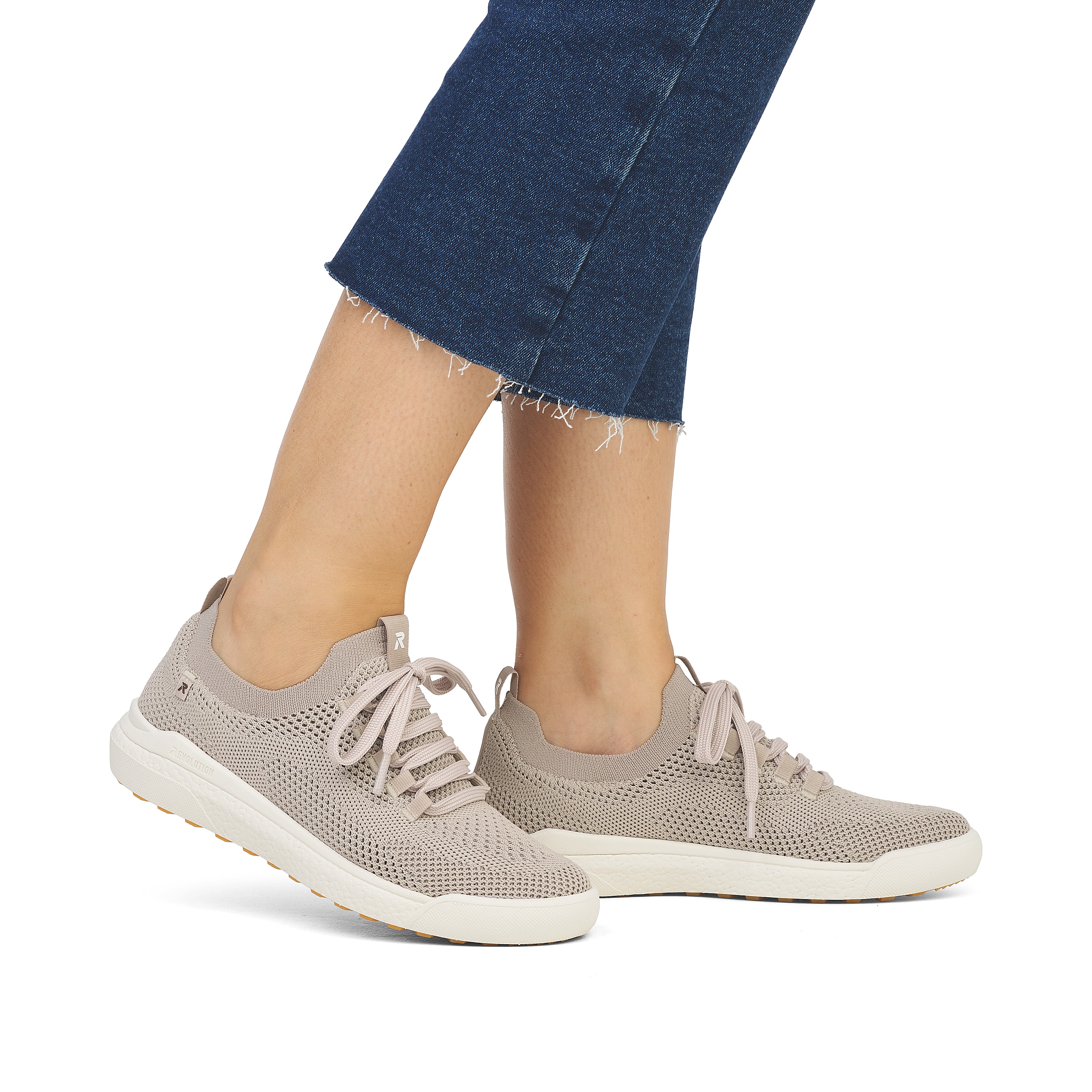 Rieker Damen Slipper linen