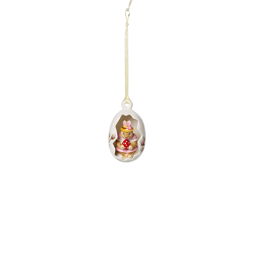 Villeroy & Boch Suspension œuf Anna, fleurs roses Bunny Tales Décoration