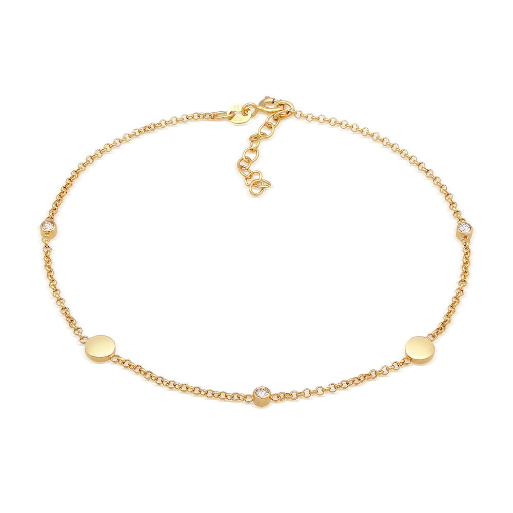 Elli Elli Bracelet de Cheville Femmes bracelet de cheville plaquette Basique avec cris Bijoux