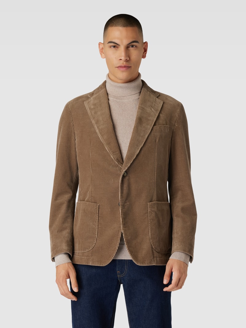 2-Knopf-Sakko mit Eingrifftaschen Modell 'Giro' in taupe