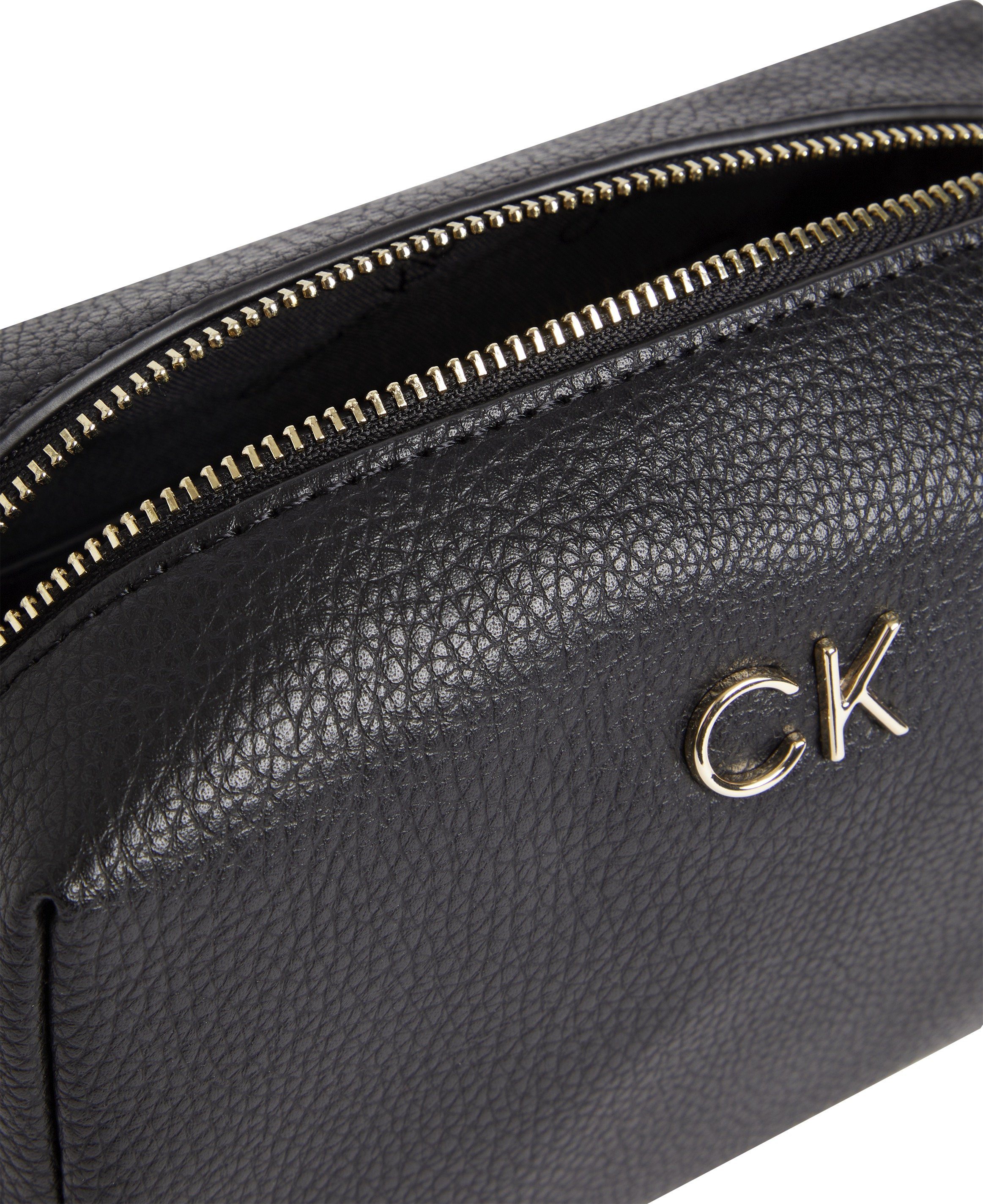 Calvin Klein Kosmetiktasche RE-LOCK COSMETIC POUCH PBL, mit goldfarbenen Details