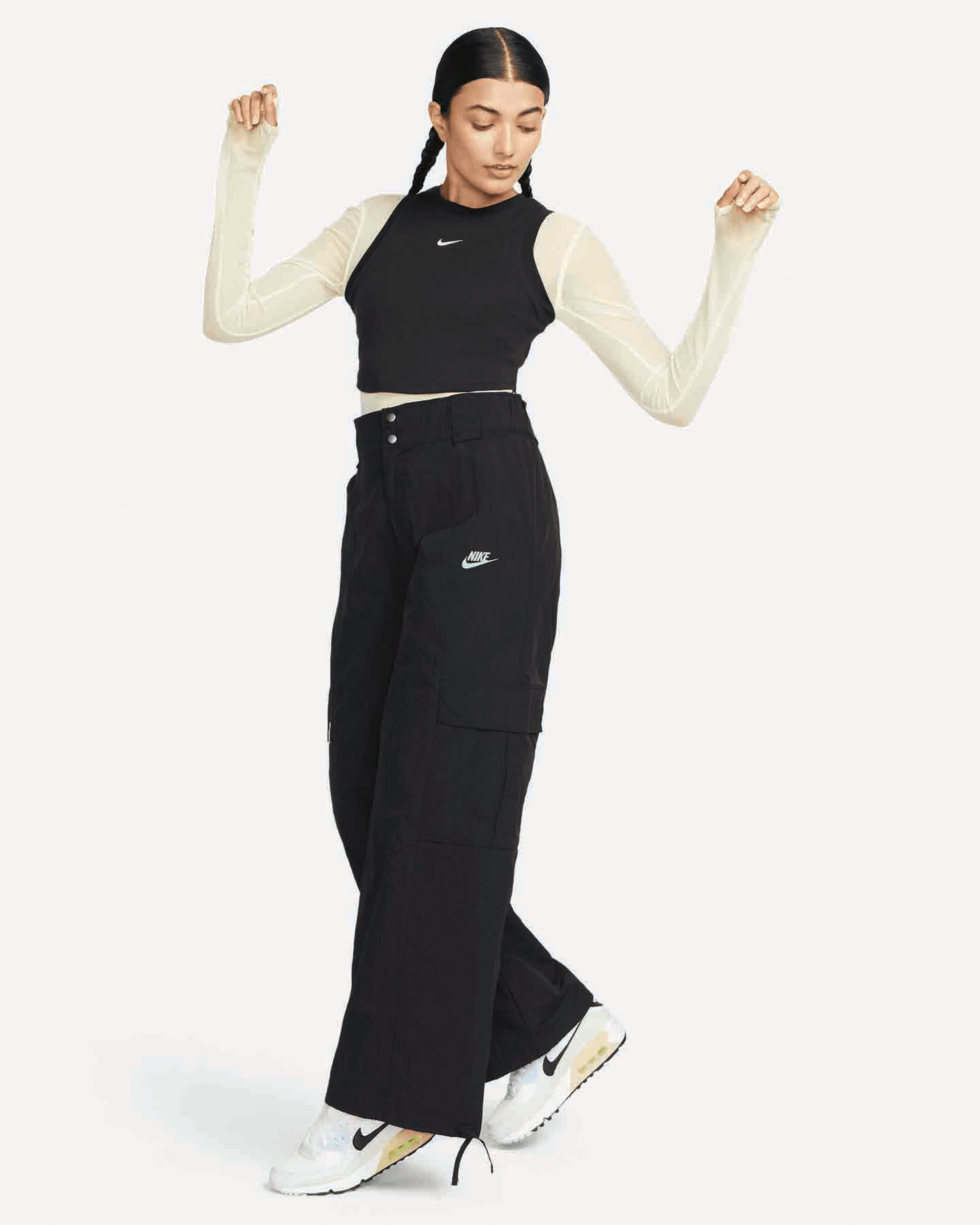 Dámske tepláky Nike Cost Crop Small Logo Essentials W FB8279-010
