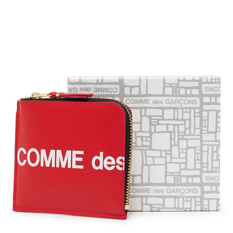 Comme des Garcons Wallet Huge Logo red