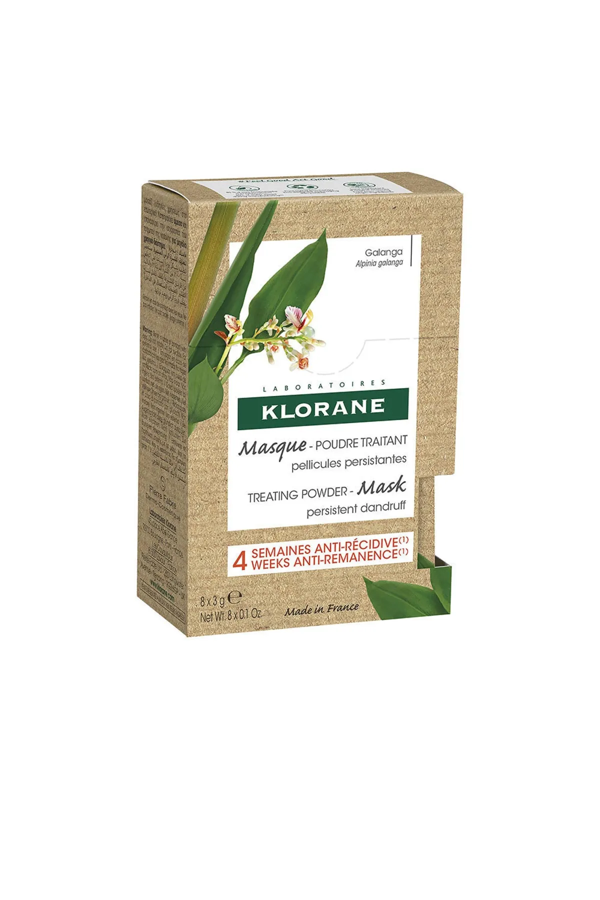 Klorane  Mascarilla Galanga En Polvo Tratamiento Con Galangal 8 X 3 Gr 3 g