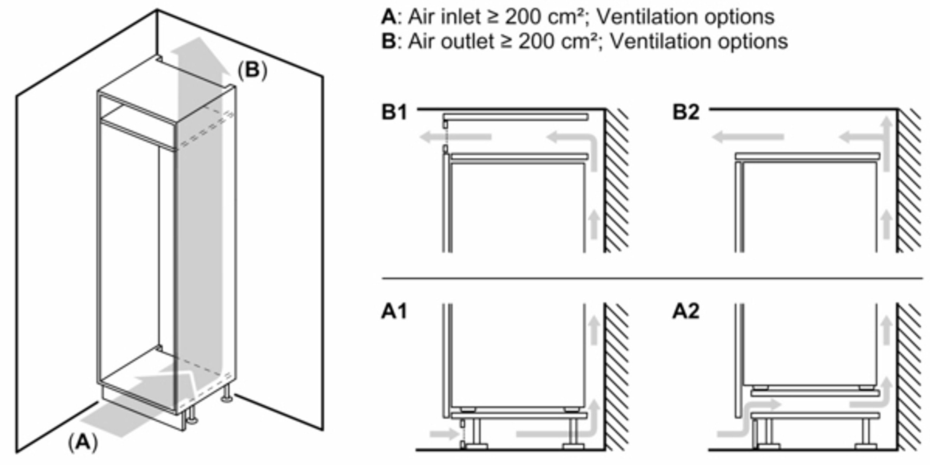 BOSCH Einbaukühlschrank KIL22NSE0, 88 cm hoch, 54 cm breit
