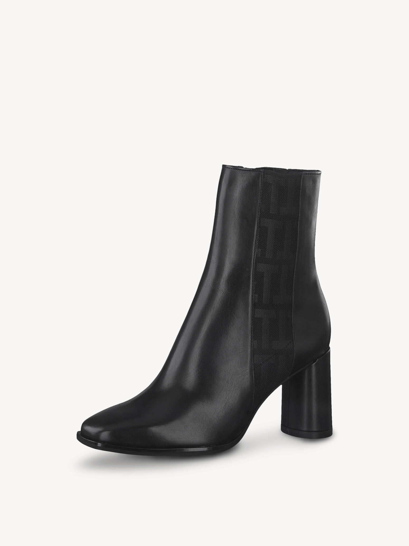 Bottine en cuir - noir