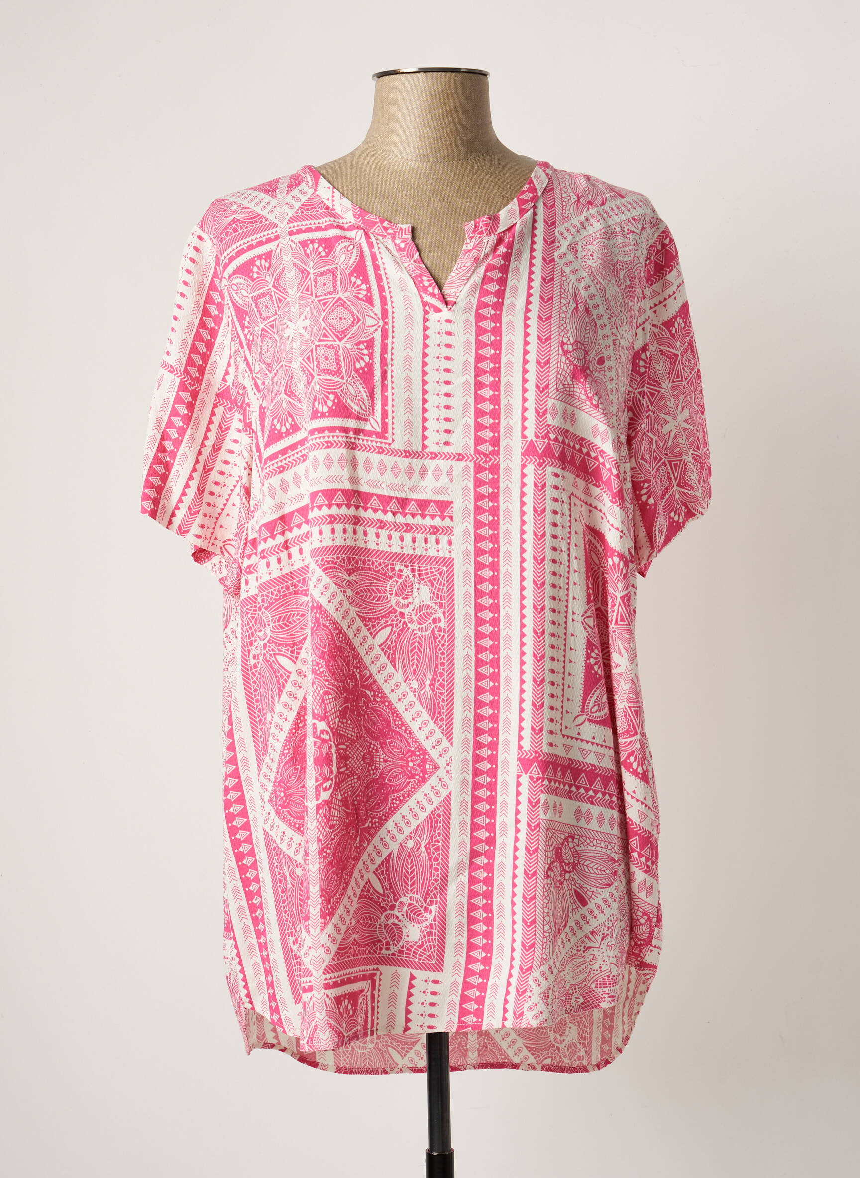 Ciso Tuniquemanchecourte Femme couleur rose