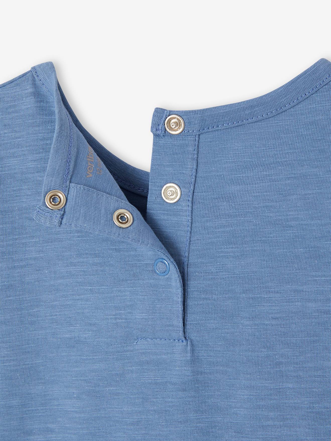 Vertbaudet Jungen Baby T-Shirt mit Message-Print - blau