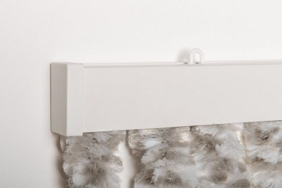 Defactoshop Insektenschutz-Vorhang Türvorhang Flauschvorhang PVC 100x200cm 90x200cm Grau/Weiss MIX, BxH 90x200cm,100x200cm