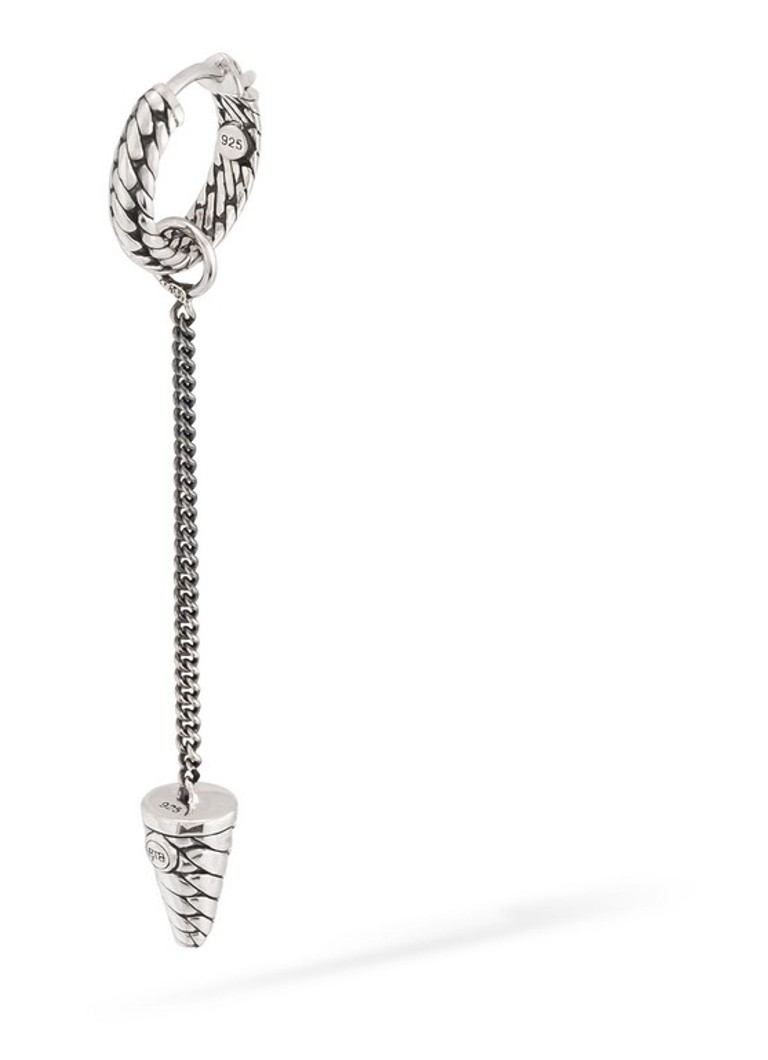 Buddha to Buddha Ben single silver hoop earring