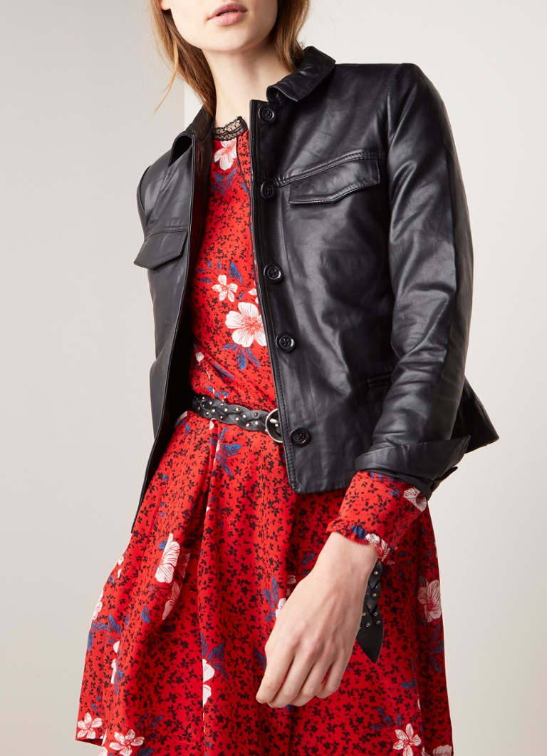 Geaca Zadig&Voltaire Liam scurta din piele de miel