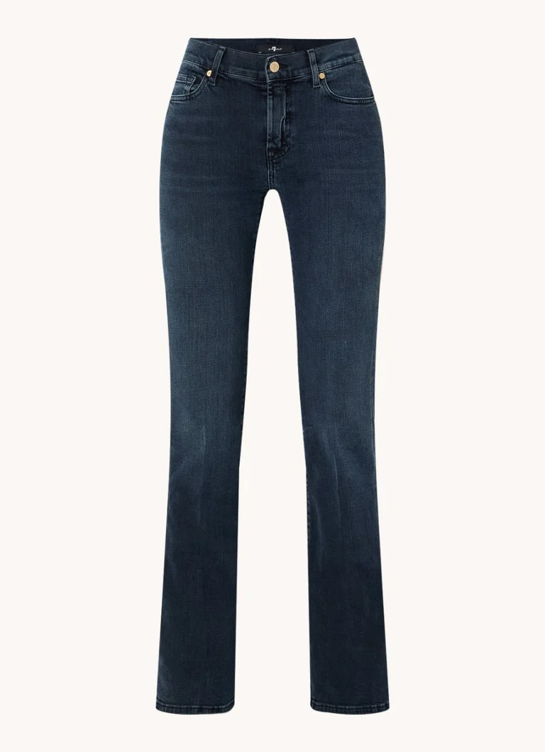 Jeans 7 For All Mankind Broadway a vita media și taglio bootcut, lavaggio colorato