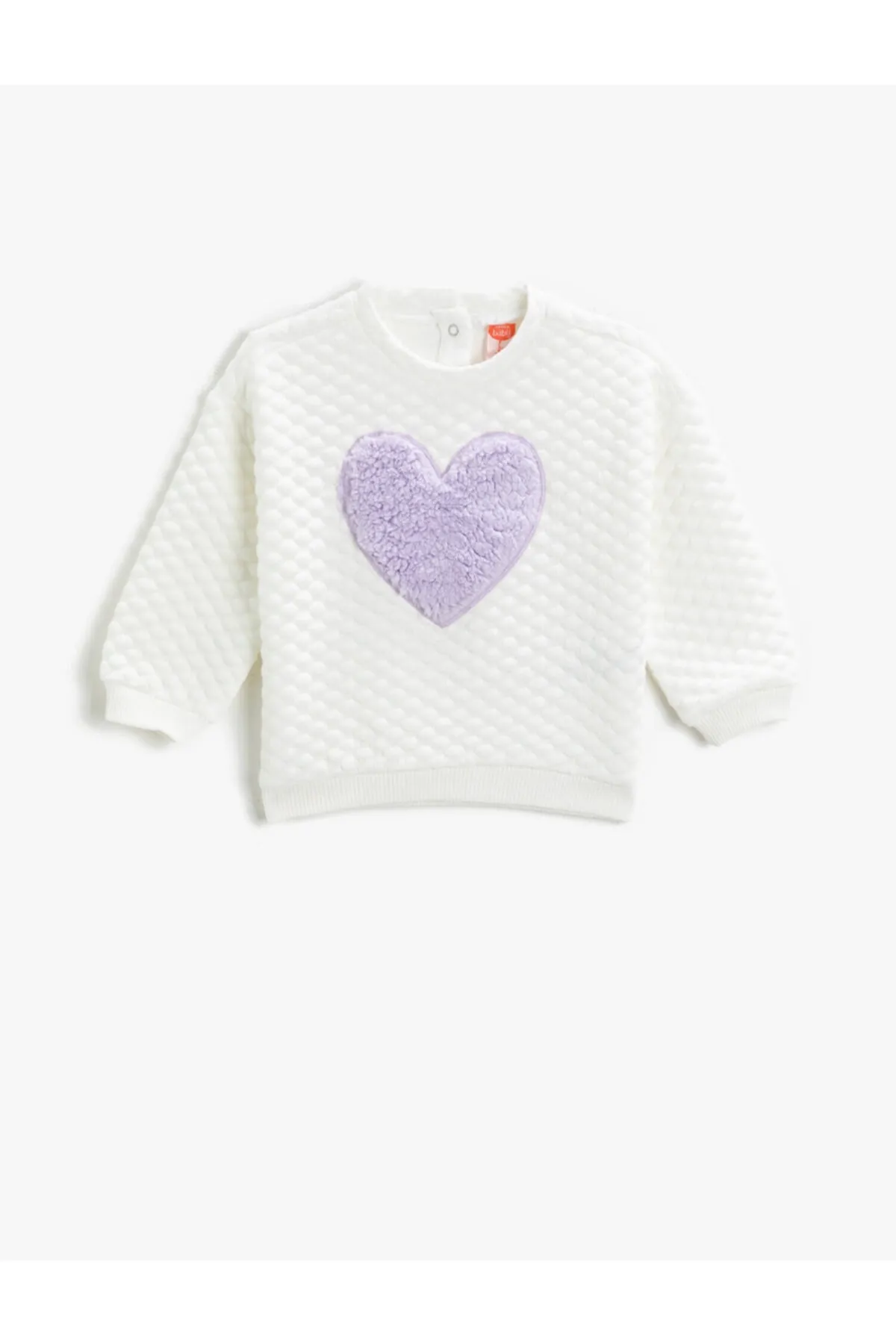 Koton  Plüschherz-Sweatshirt mit Rundhalsausschnitt
