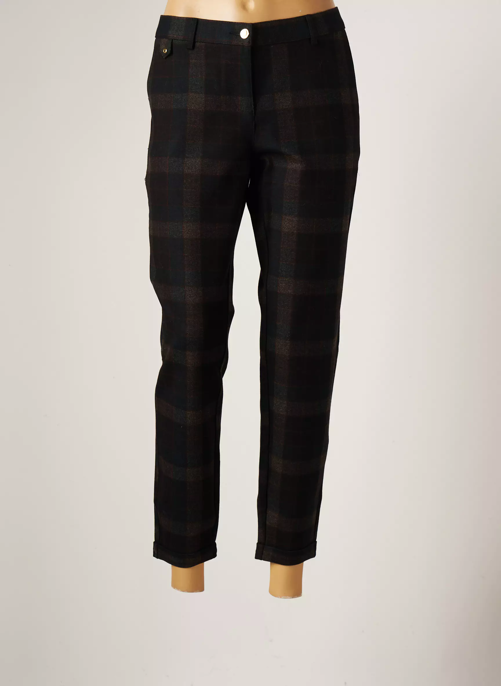 Lcdn Pantalons Droits Femme couleur gris