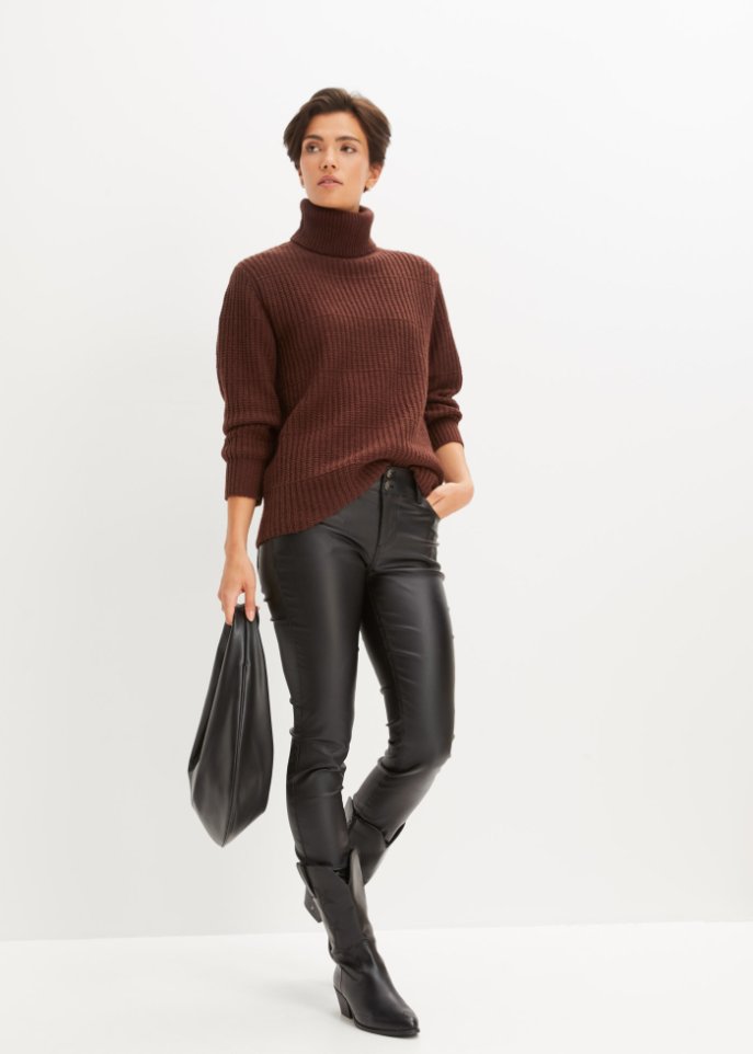 Strickpullover mit Rollkragen
