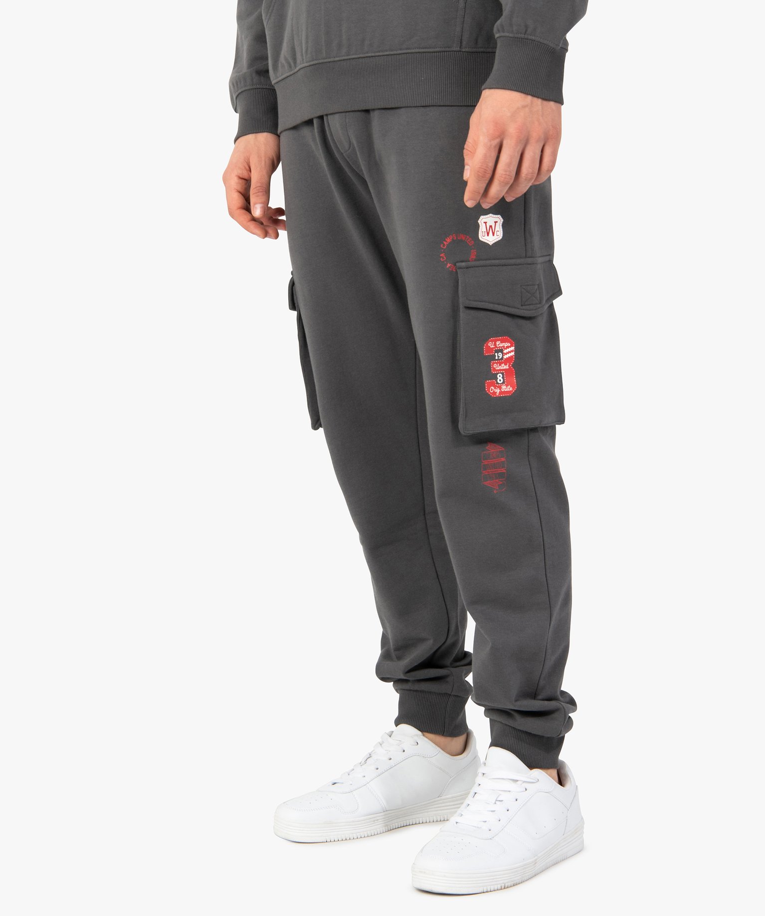 Pantalon de jogging homme avec poches à rabat – Camps United gris | GEMO
