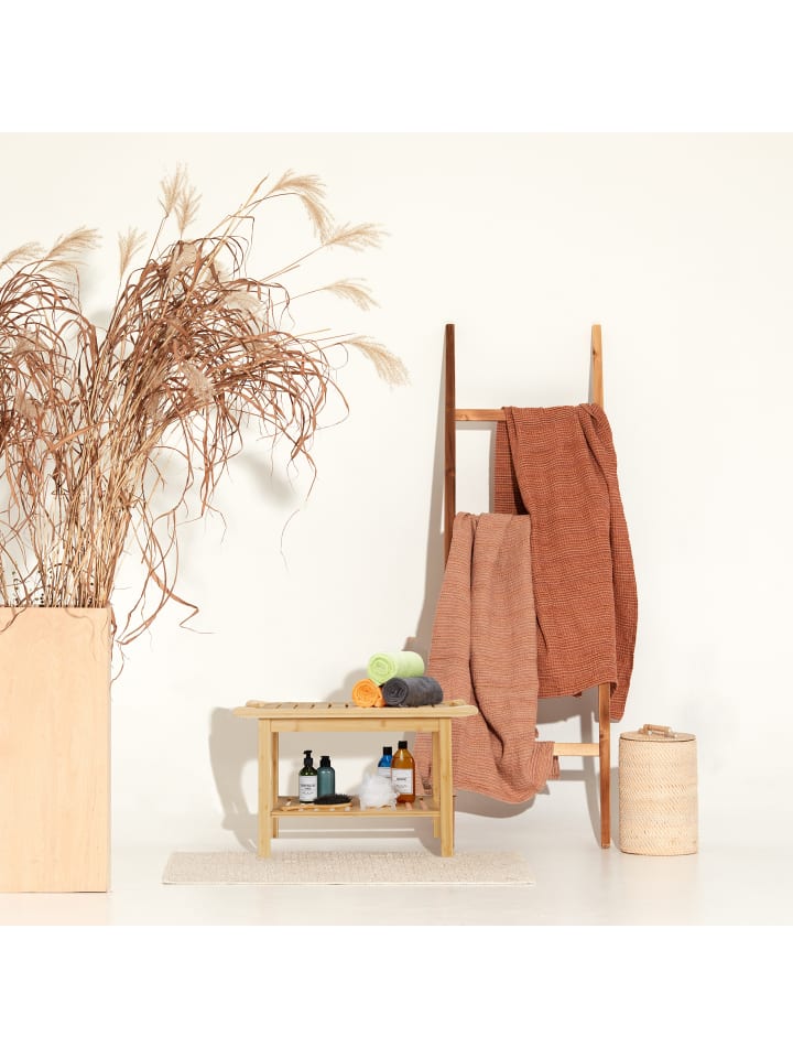 relaxdays Badhocker in Natur - (B)75 x (H)45 x (T)40,5 cm günstig kaufen onesize