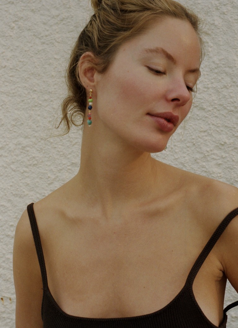 ANNI LU Rock My World gold-plated stud earrings