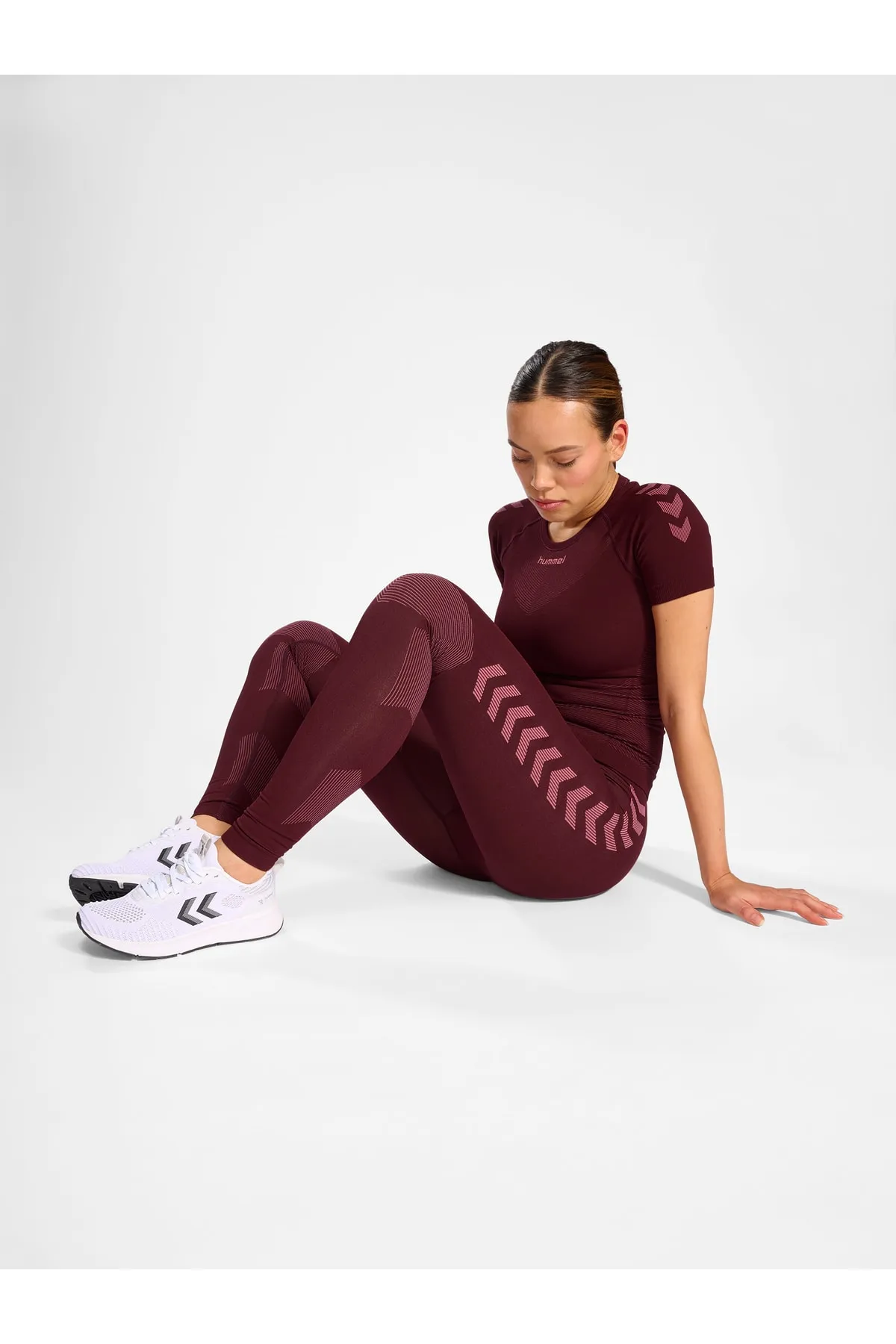 hummel  Sport-Leggings - Rot - Mittlerer Bund