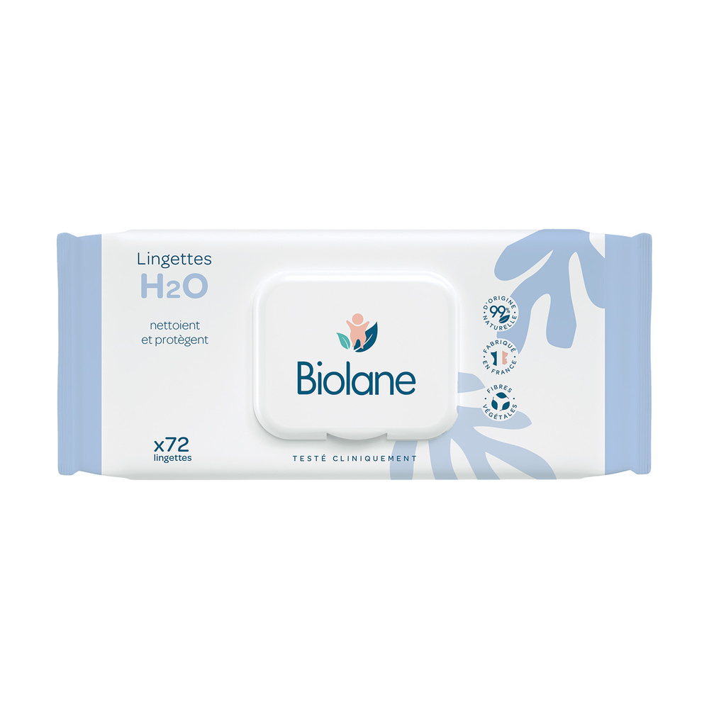 biolane Lingettes épaisses H2O X72 Lingettes