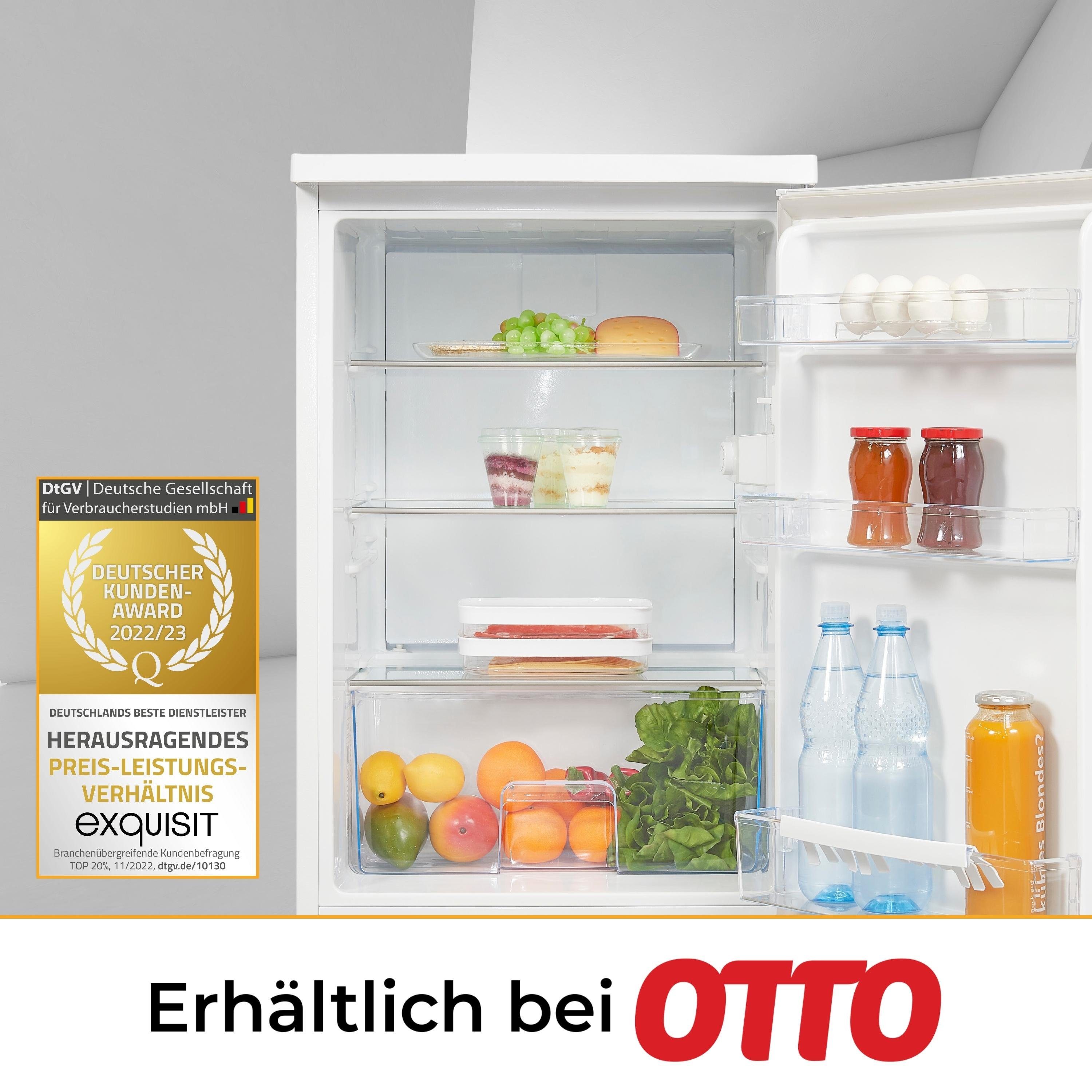 exquisit Vollraumkühlschrank KS516-V-H-010D, 85 cm hoch, 56 cm breit, für kleine Haushalte oder als Zweitkühlschrank