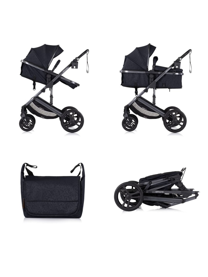 Chipolino Kinderwagen 2 in 1 Amore in schwarz günstig kaufen onesize