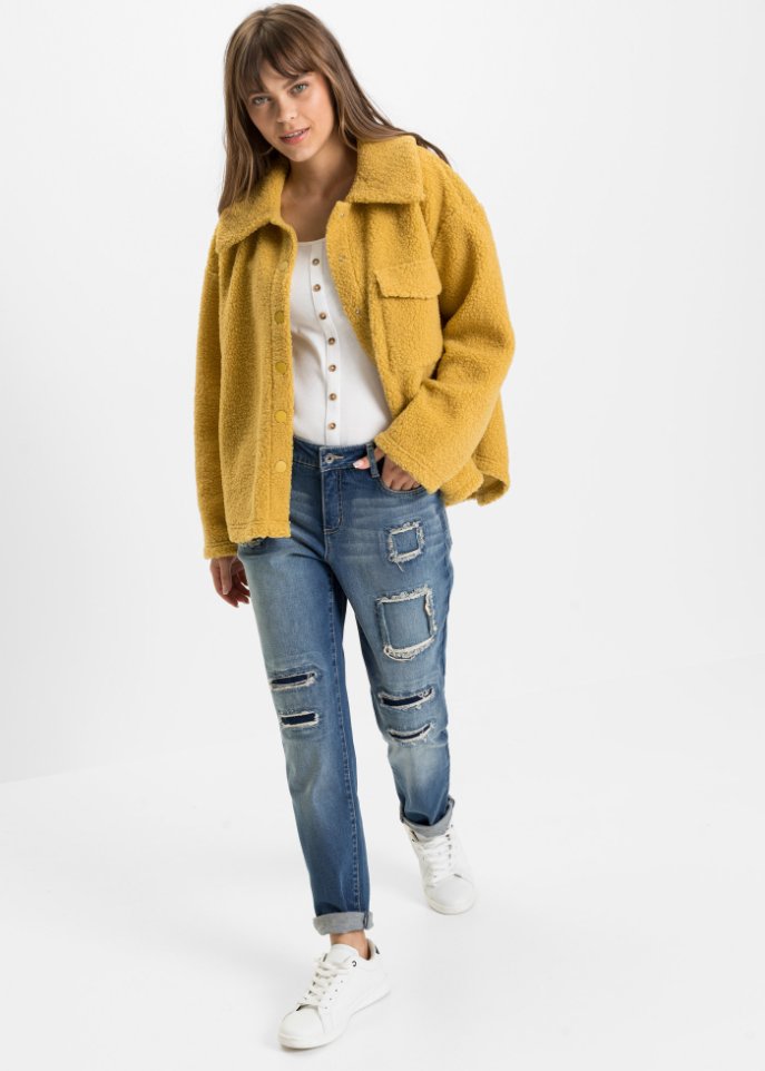 Boyfriend-Jeans mit Destroy-Details
