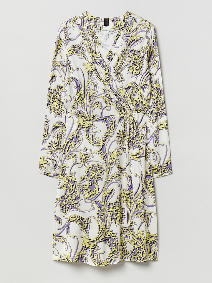 STEFANEL Kleid in Weiß/ Gelb/ Lila günstig kaufen
