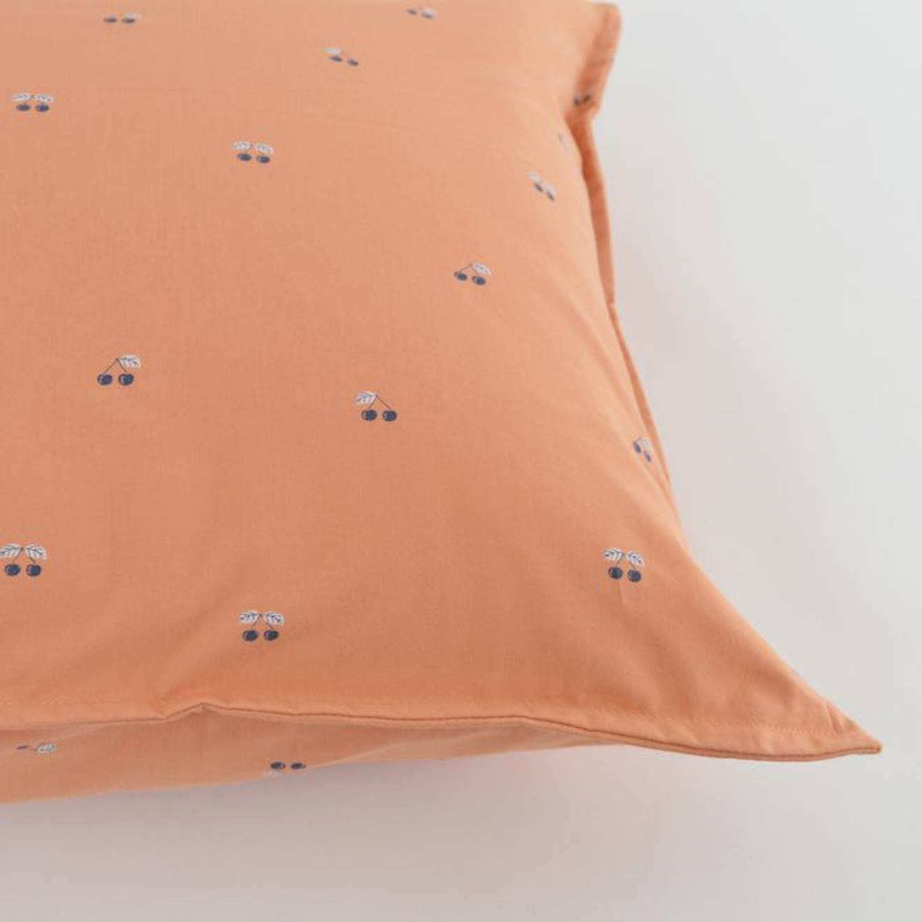 Parure de lit 100x140 cm en coton bio* Griotte orange