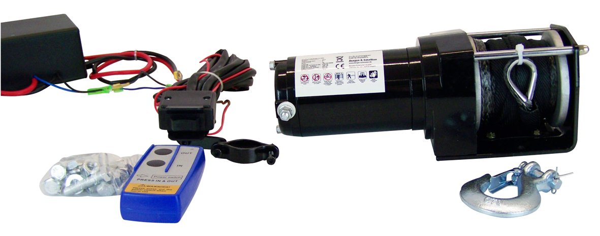 Berger & Schröter Profi-Seilwinde 12 V, 2700 kg Synthetikseil