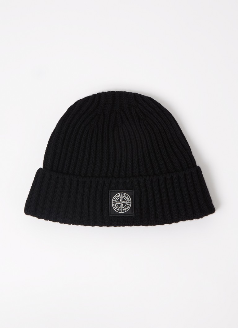 Stone Island N07C3 -uurrettu neulottu pipo, joka on valmistettu neitsytvillasta ja jossa on logo.