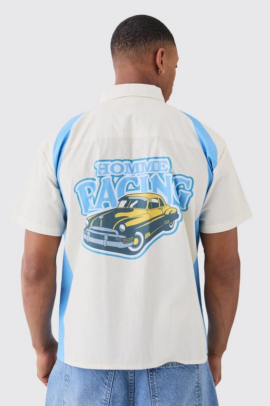 Short Sleeve Boxy Varsity Shirt