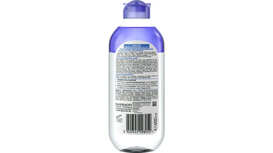 Garnier Skin Active Mizellen Reinigungswasser All-in-1 für empfindliche Haut 400 ml