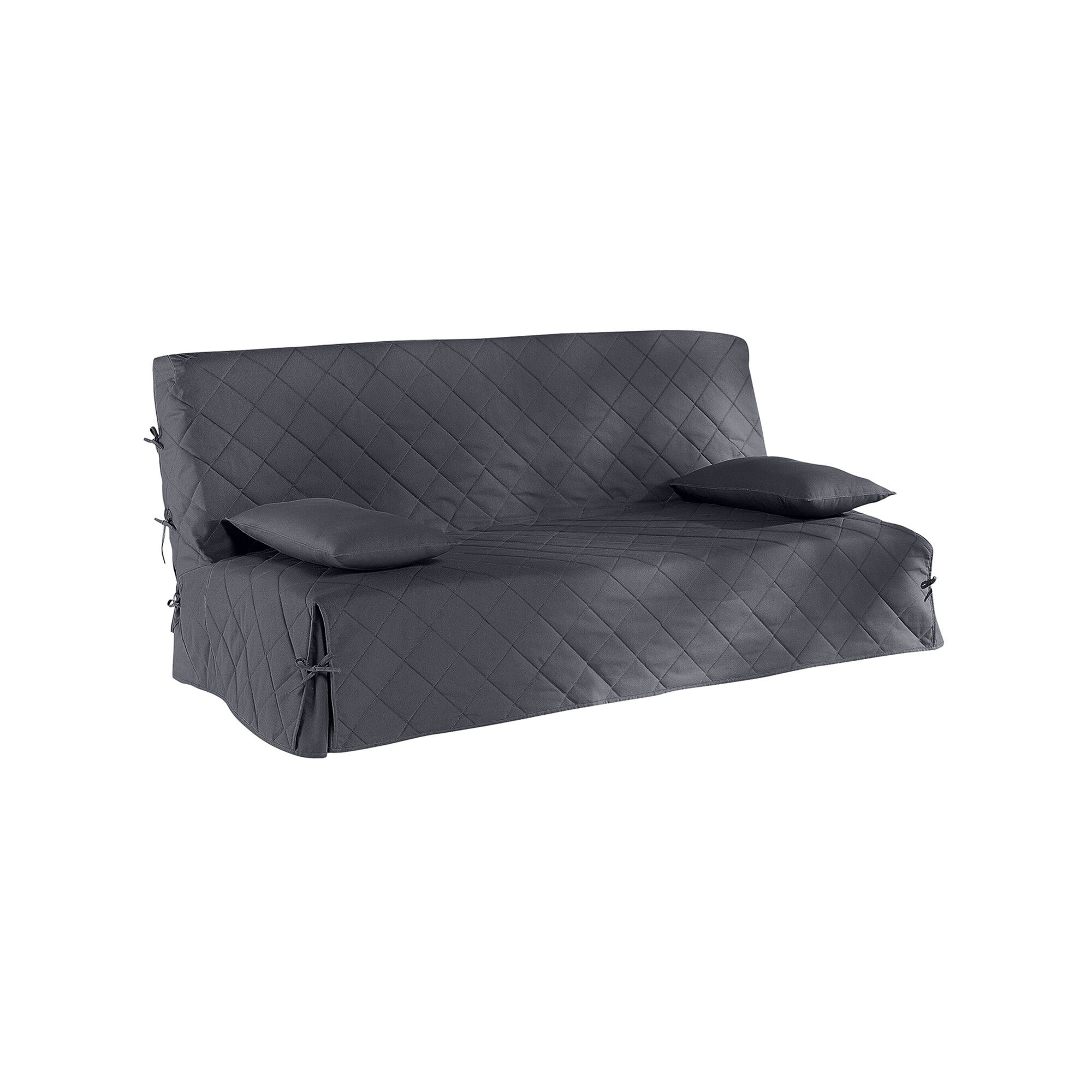 Housse clic-clac standard matelassée coton bachette uni