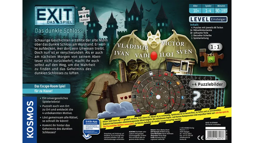 KOSMOS - EXIT - Das Spiel + Puzzle: Das dunkle Schloss