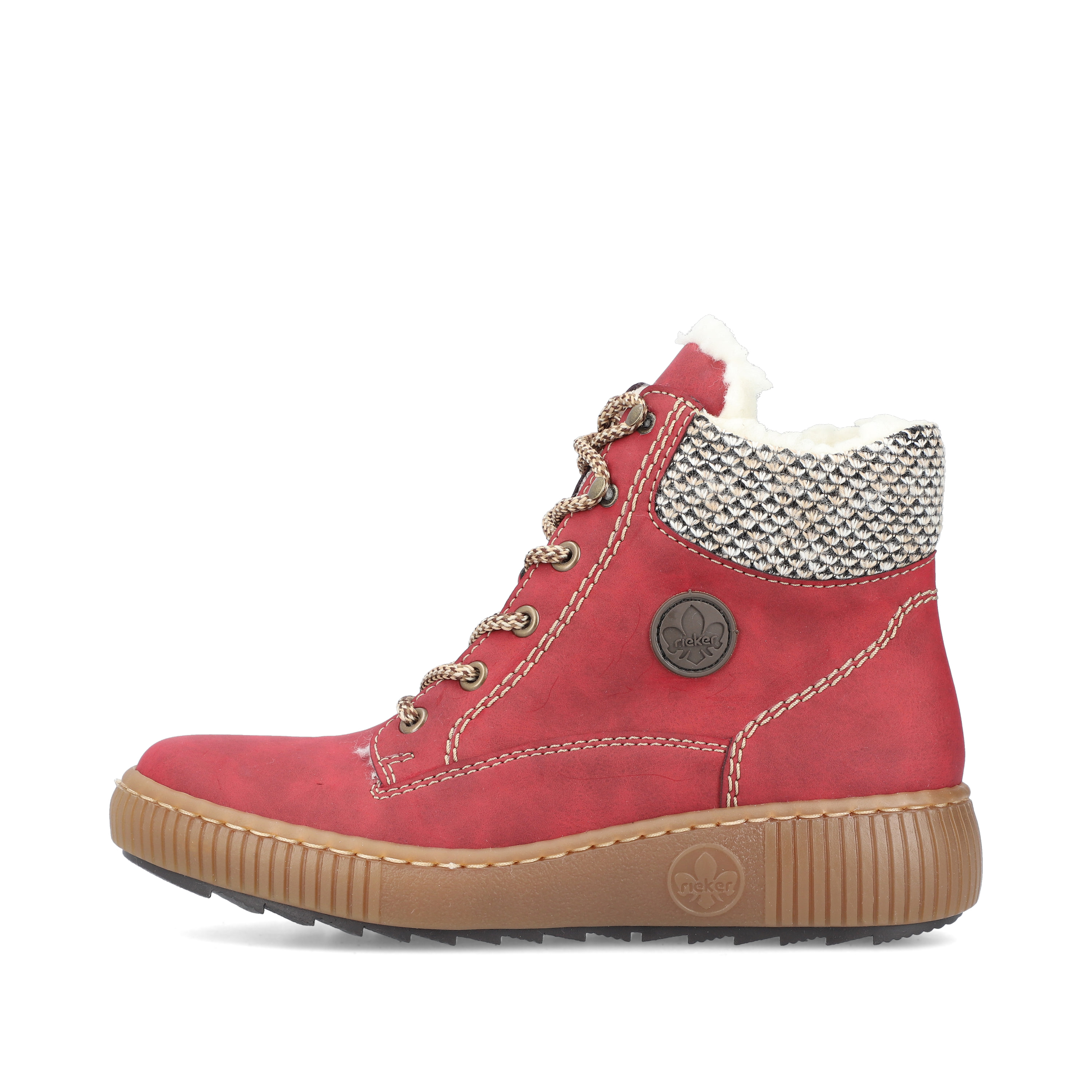 Rieker Damen Schnürstiefel feuerrot