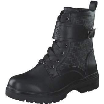 Tom Tailor Schnür Boots in schwarz