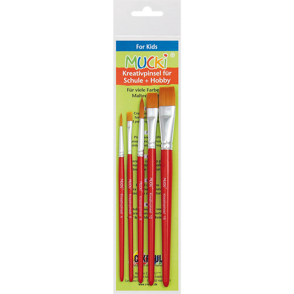 MUCKI Kinderpinsel 5er Set