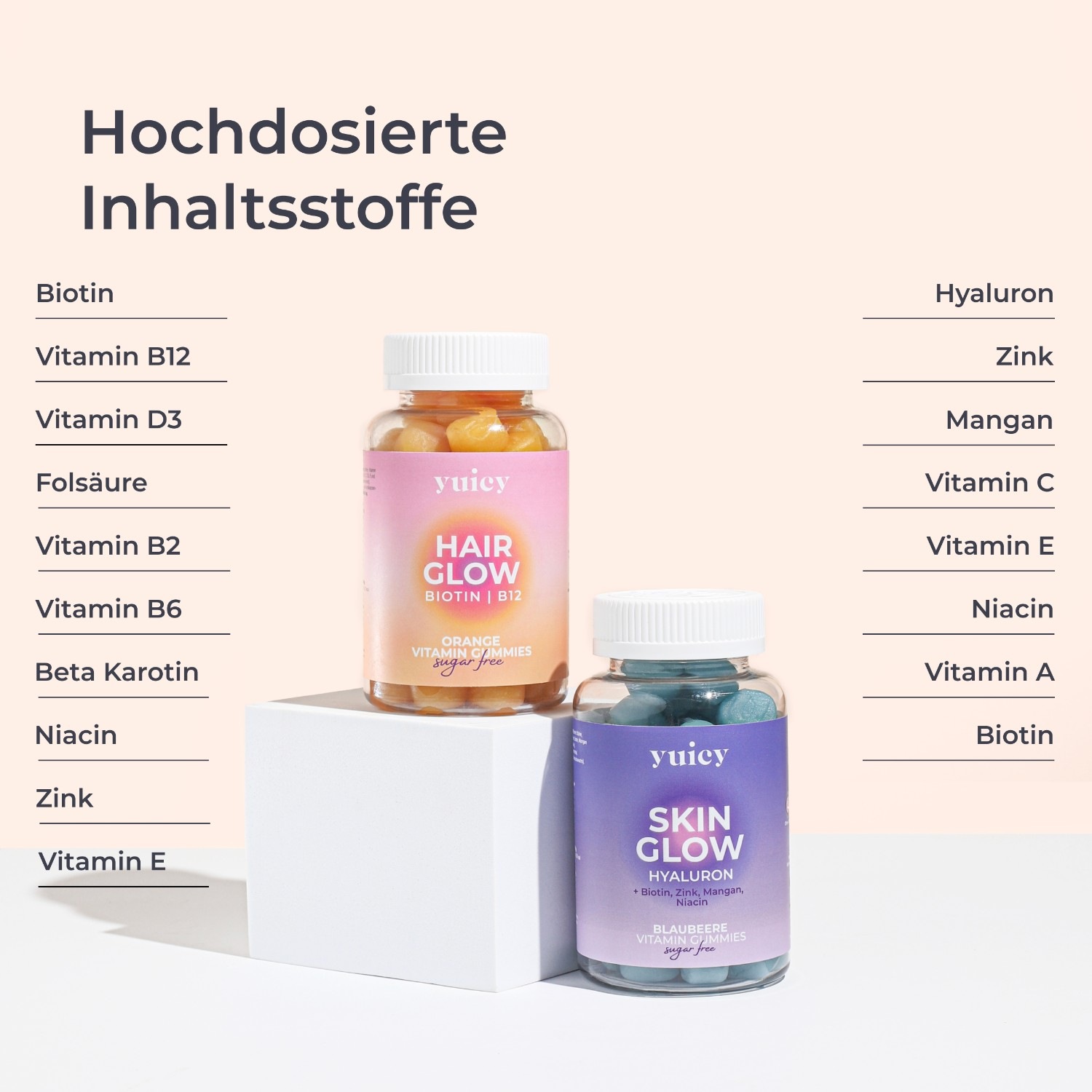 Hair & Skin Duo Vitamin Gummies - zuckerfrei